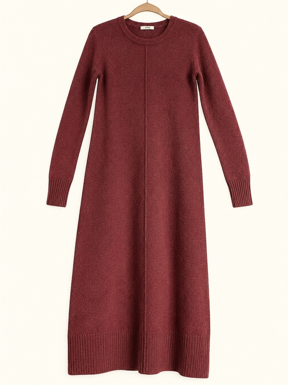 Co Collection Cashmere Midi Sweater Dress XS Rust - Picture 4 of 13
